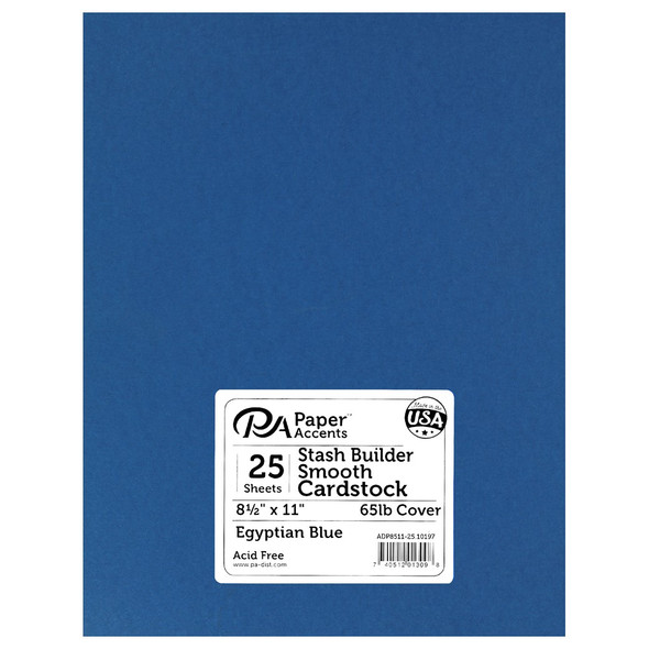 Paper Accents Cardstock 8.5 inch x 11 inch Smooth 65lb Egyptian Blue 25pc