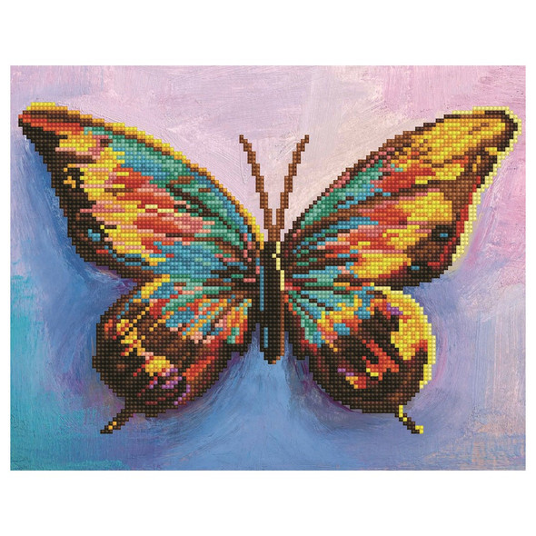 Diamond Art Kit Intermediate 14 inch x 11 inch Watercolor Butterfly