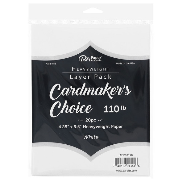 Paper Accents Cardmakers Choice Card 4.25 inch x 5.5 inch 110lb White 20pc