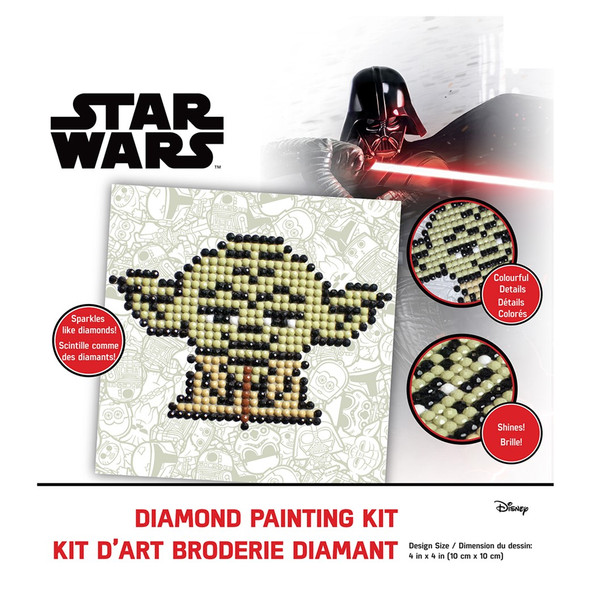 Camelot Dots Diamond Painting Kit Beginner Star Wars Yoda Fun