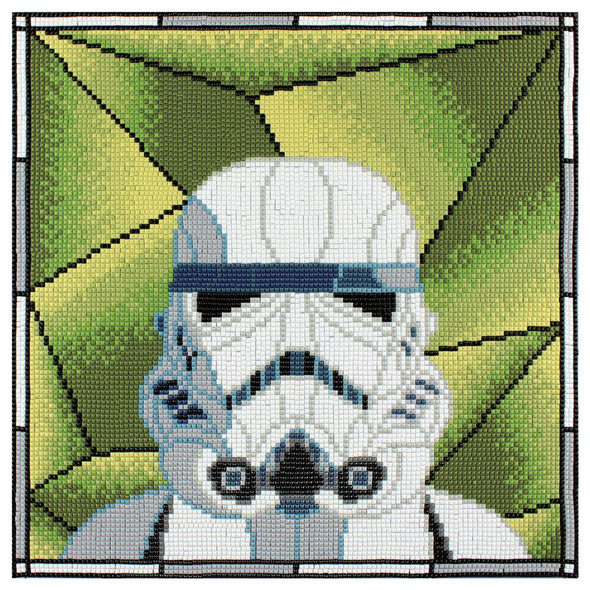 Camelot Dots Diamond Painting Kit Intermediate Star Wars Stormtrooper Stained Glass