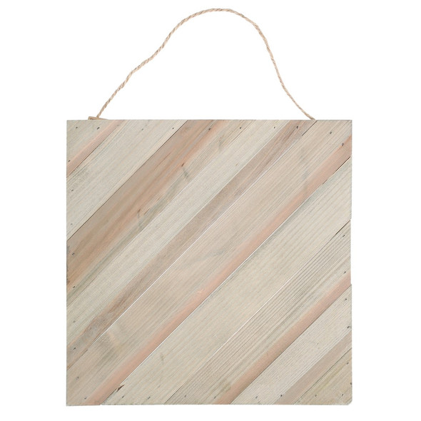 Hampton Art Wood Plank Diagonal Craft Me 12 inch x 12 inch Rustic