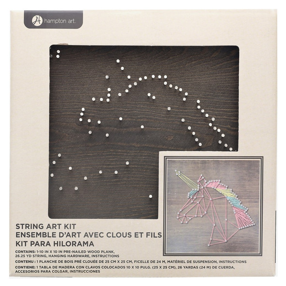 Hampton Art Set String Art Kit 10 inch x 10 inch Unicorn