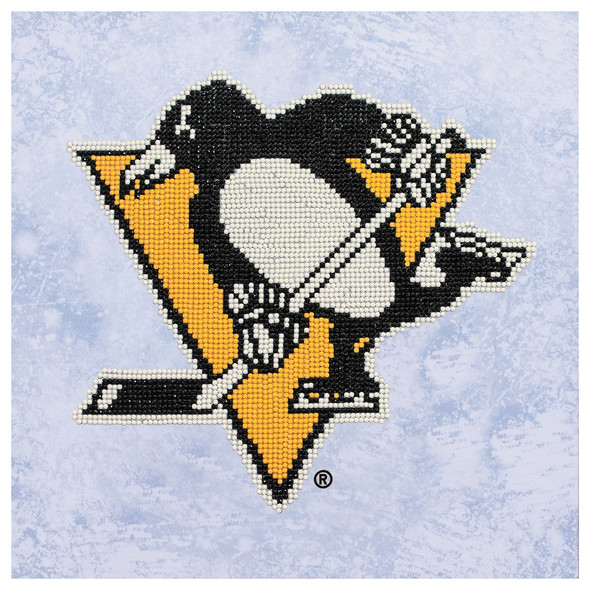 Camelot Dots Diamond Painting Kit Intermediate NHL Pittsburgh Penguins