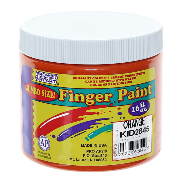 Pro Art Finger Paint 16oz Orange