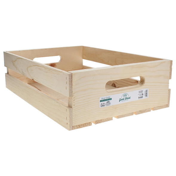 Good Wood By Leisure Arts Crates Half 17.75 inch x 11.625 inch x4 inch