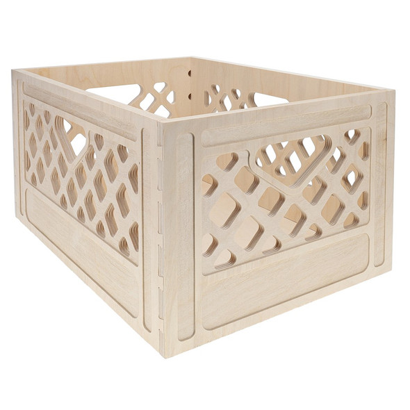 Good Wood By Leisure Arts Crates Classic Milk Crate 18 inch x 12.5 inch x 9.5 inch
