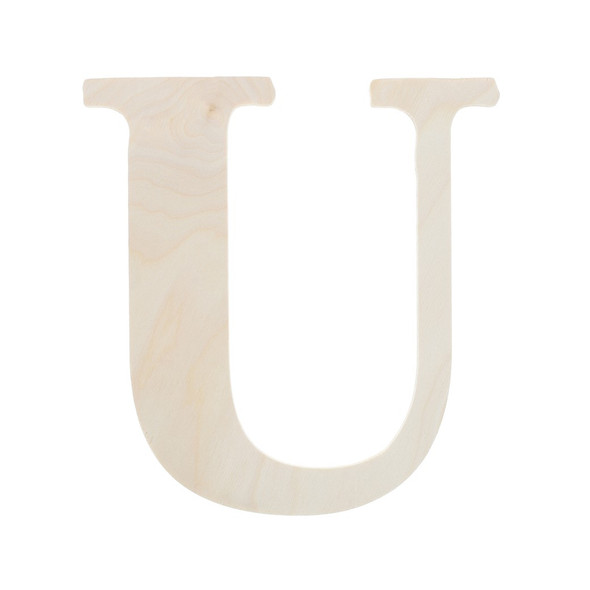 Good Wood By Leisure Arts Letters 9.5 inch Birch U