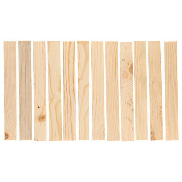 Good Wood by Leisure Arts Planks 12 inch x 1.5 inch Pine Set Slat 12pc