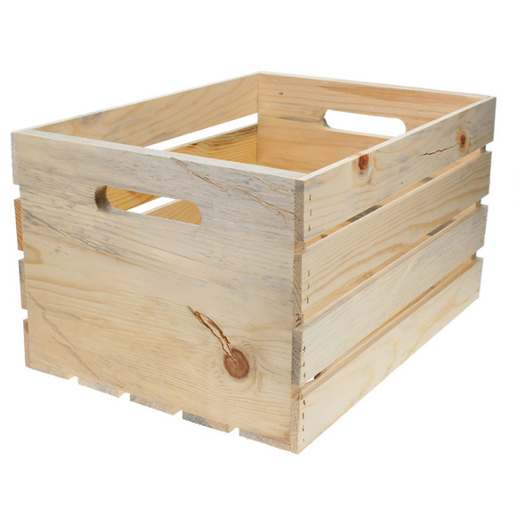 Good Wood By Leisure Arts Crates 18 inch x 12.5 inch x 9.5 inch Rustic