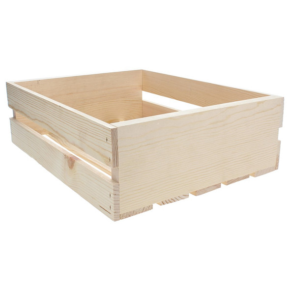 Good Wood By Leisure Arts Crates Half 16.25 inch x 12.5 inch x 4.75 inch