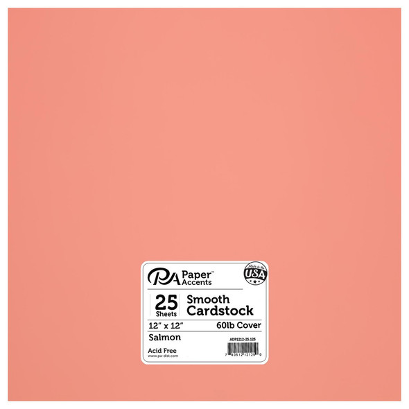 Paper Accents Cardstock 12 inch x 12 inch Smooth 60lb Salmon 25pc