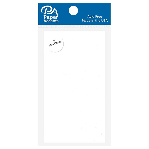 Paper Accents Card Mini 2.5 inch x 2.5 inch White 10pc