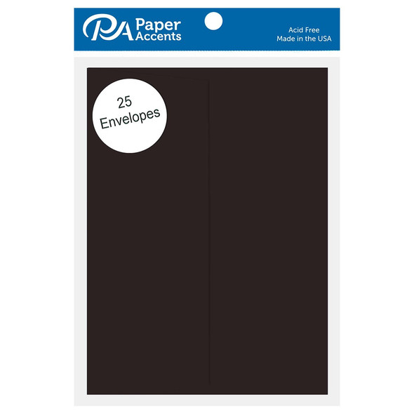 Paper Accents Envelope 4.38 inch x 5.75 inch Black 25pc