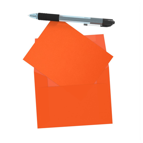 Paper Accents Card and Envelope 4.25 inch x 5.5 inch Orange 10pc