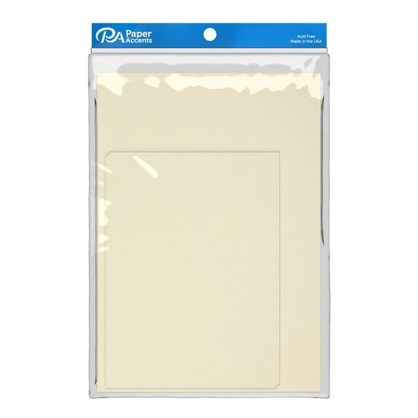 Paper Accents Card and Envelopes 5 inch x 7 inch Cream 10pc