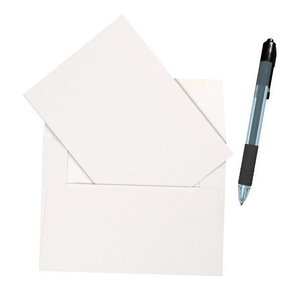 Paper Accents Card Envelopes 5 inch x 7 inch White 10pc