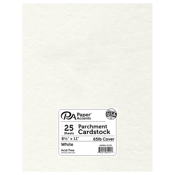 Paper Accents Cardstock 8.5 inch x 11 inch Parchment 65lb White 25pc