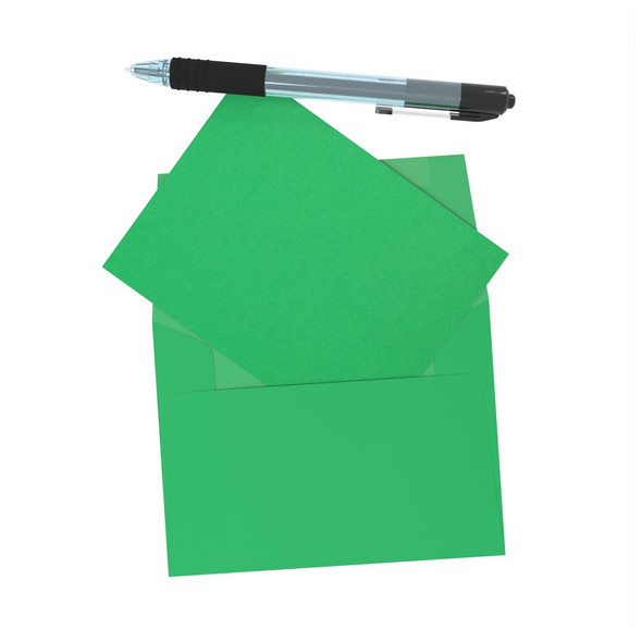 Paper Accents Card and Envelope 4.25 inch x 5.5 inch Green Grass 10pc