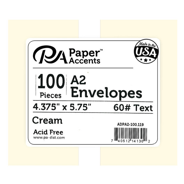 Paper Accents Envelope 4.38 inch x 5.75 inch Cream 100pc