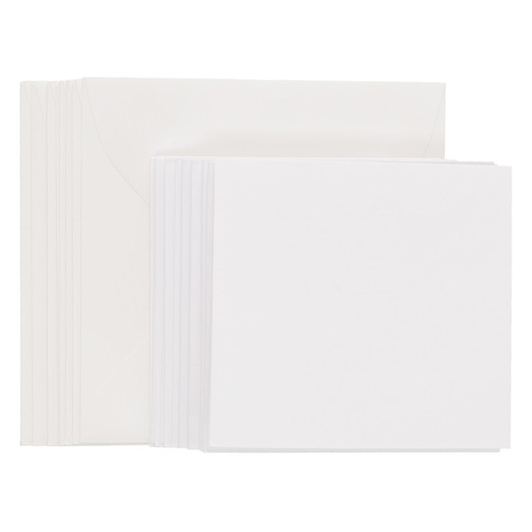 Paper Accents Card and Envelopes Mini 2.5 inch x 2.5 inch White 10pc