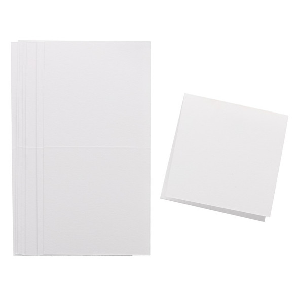Paper Accents Card Mini 2.5 inch x 2.5 inch White 50pc