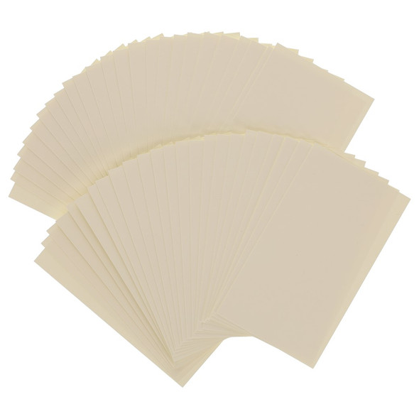 Paper Accents Card Gift 2 inch x 3.5 inch 50pc Cream