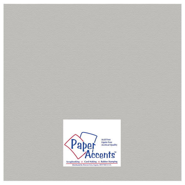 Paper Accents Cardstock 12 inch x 12 inch Brushed 13pt Silver 25pc