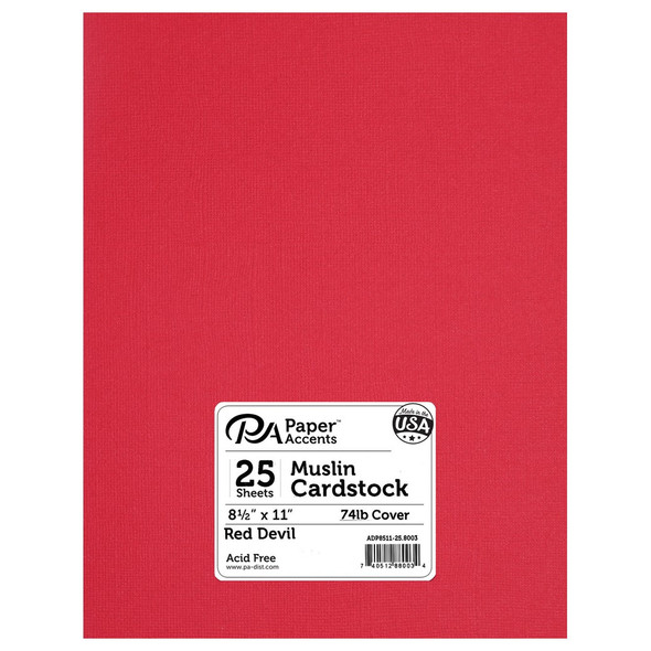 Paper Accents Cardstock 8.5 inch x 11 inch Muslin 74lb Red Devil 25pc