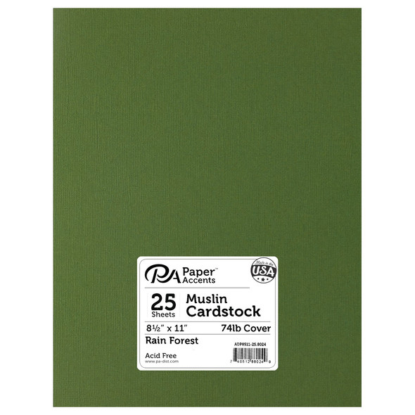 Paper Accents Cardstock 8.5 inch x 11 inch Muslin 74lb Rain Forest 25pc