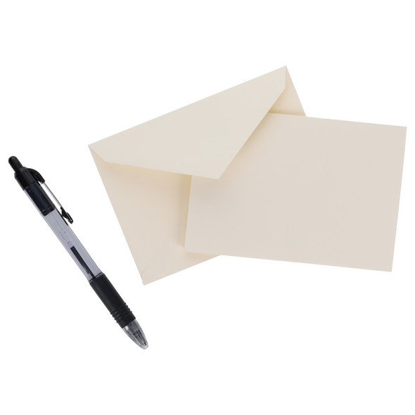 Paper Accents Card Envelopes RSVP 3.5 inch x 5 inch Cream 10pc