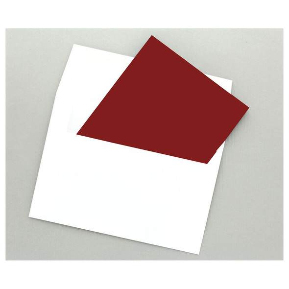 Paper Accents Card and Envelopes 5 inch x 7 inch Dark Red/White 8pc