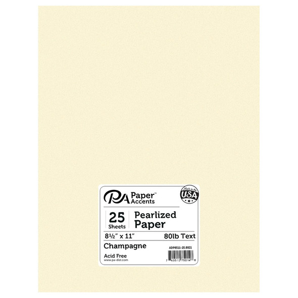 Paper Accents Paper Pearlized 8.5 inch x 11 inch 25pc 80lb Champagne