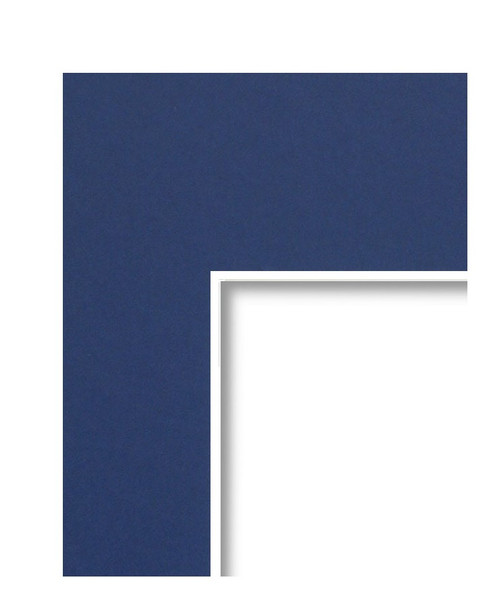 PA Framing Mat White Core 5 inch x 7 inch /3.5 inch x 5 inch Bottle Blue