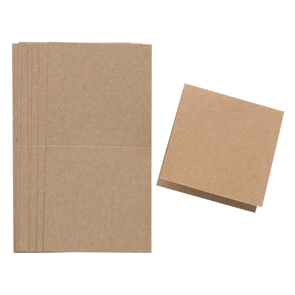 Paper Accents Card Mini 2.5 inch x 2.5 inch Brown Bag 10pc