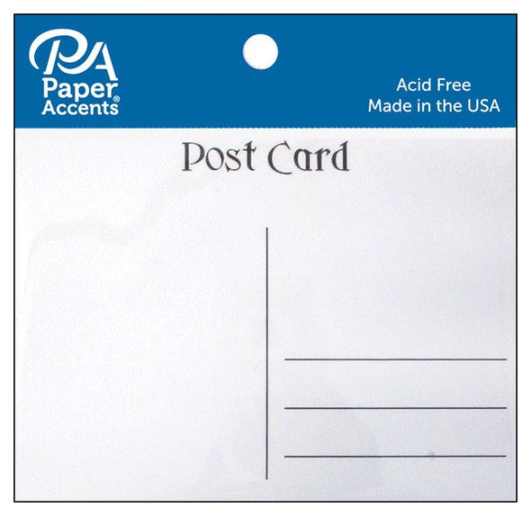 Paper Accents Card Post Cards 4.25 inch x 5.5 inch 25pc White