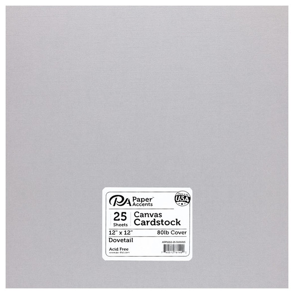 Paper Accents Cardstock 12 inch x 12 inch Canvas 80lb Dovetail 25pc