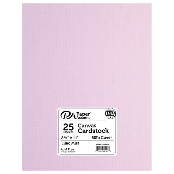Paper Accents Cardstock 8.5 inch x 11 inch Canvas 80lb Lilac Mist 25pc