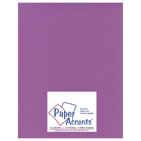 Paper Accents Mini Dot Cardstock 8.5 inch x 11 inch 80lb Grape Verbena 25pc
