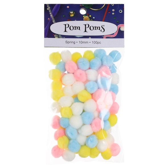 PA Essentials Pom Pom 10mm Spring 100pc