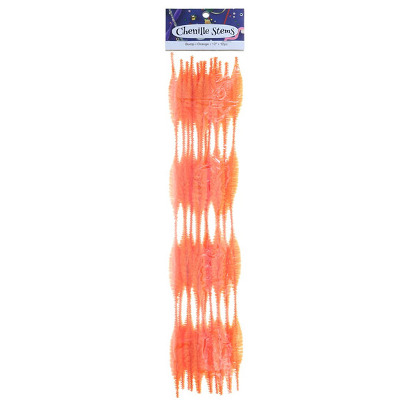 PA Essentials Chenille Stem 12 inch Bump 12pc Orange