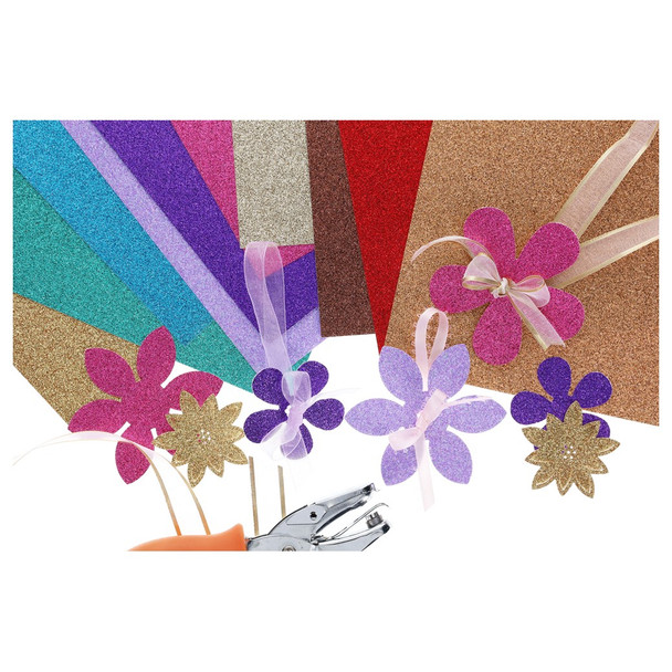 Paper Accents Glitter Cardstock 12 inch x 12 inch 85lb Purple 15pc