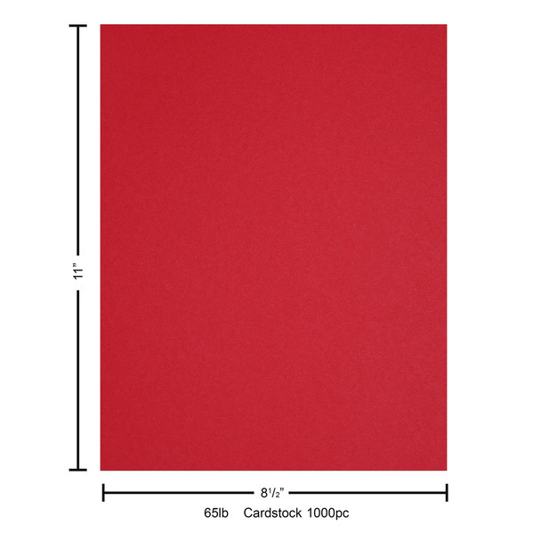 Paper Accents Cardstock 8.5 inch x 11 inch Smooth 65lb Red Devil 1000pc Box