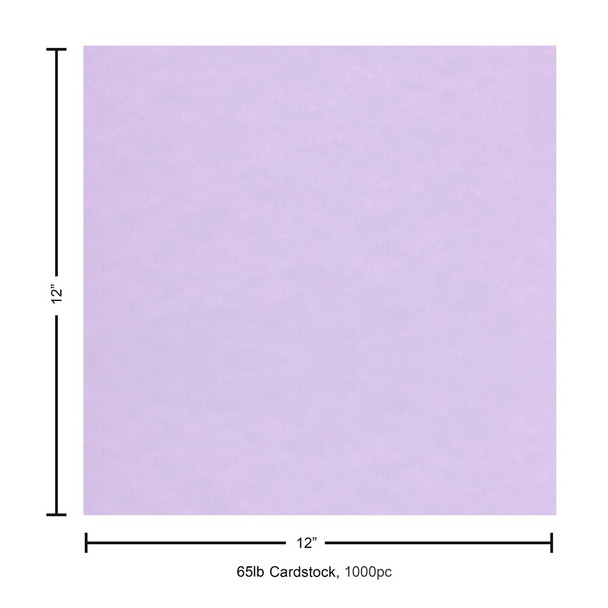 Paper Accents Cardstock 12 inch x 12 inch Smooth 65lb Lavender 1000pc Box
