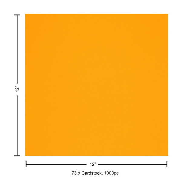 Paper Accents Cardstock 12 inch x 12 inch Muslin 73lb School Bus Yellow 1000pc Box