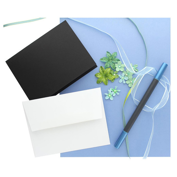Paper Accents Cardstock 8.5 inch x 11 inch Cardmakers Choice 100lb Black 15pc