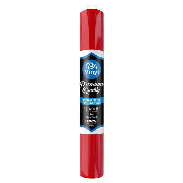 PA Vinyl Permanent Roll 12 inch x 48 inch Gloss Red