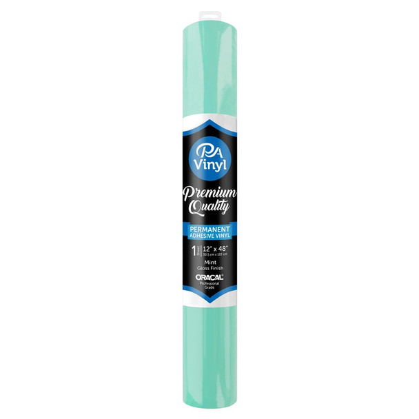 PA Vinyl Permanent Roll 12 inch x 48 inch Gloss Mint