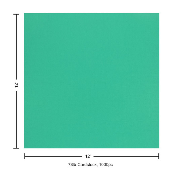 Paper Accents Cardstock 12 inch x 12 inch Muslin 73lb Mermaid Teal 1000pc Box