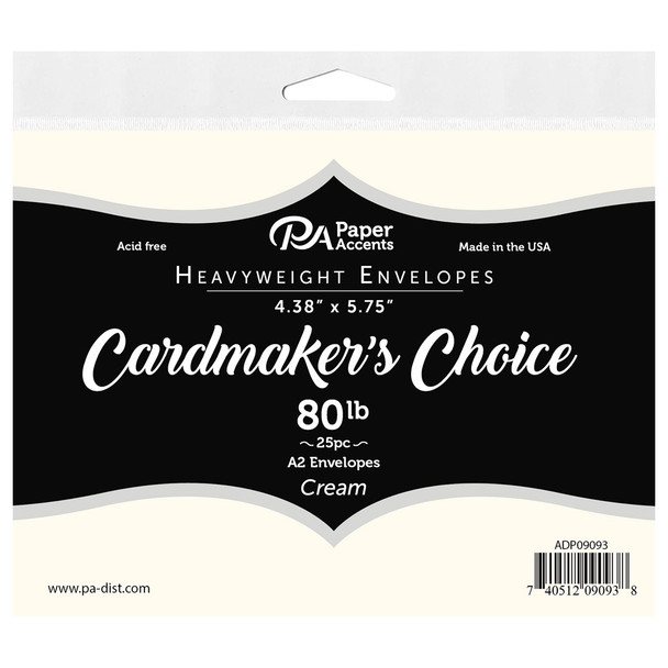 Paper Accents Envelopes Cardmakers Choice 4.38 inch x 5.75 inch 80lb Cream 25pc